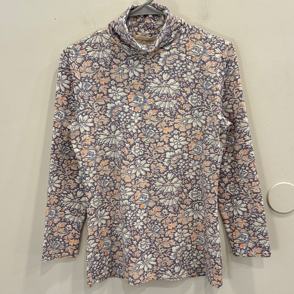 Peruvian Connection Etched Flowers Turtleneck Lil… - image 2